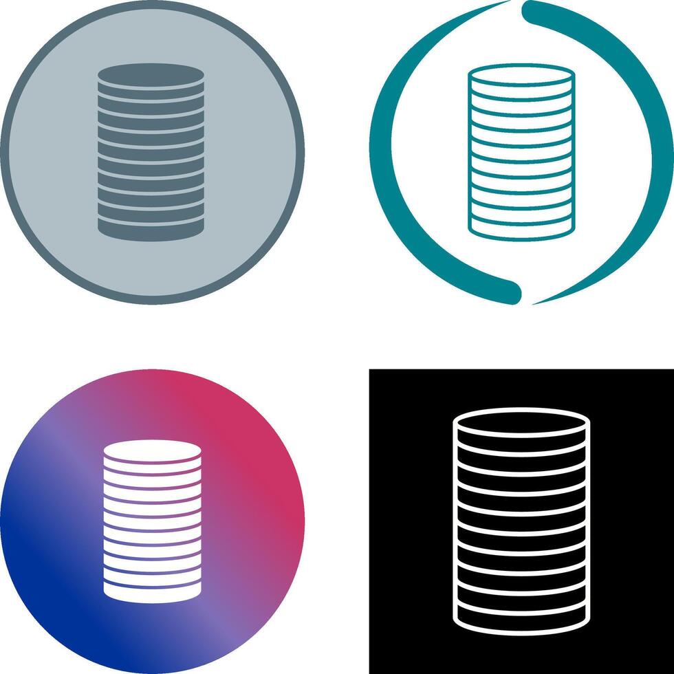 Stack of Coins Icon Design vector