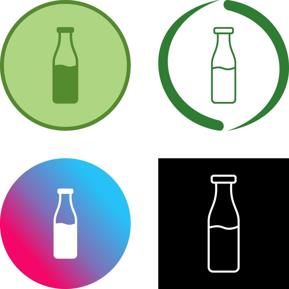 Milk Bottle Icon Design vector