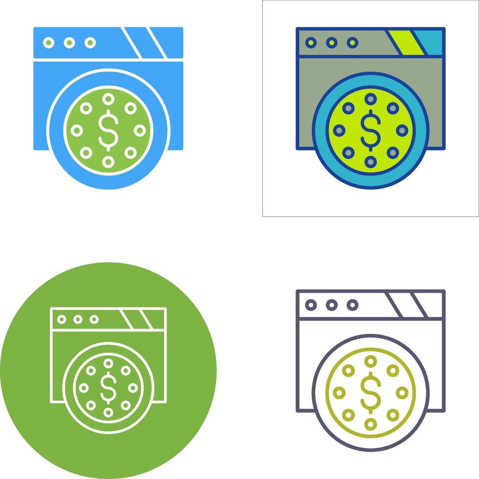 Dollar Coin Icon Design vector