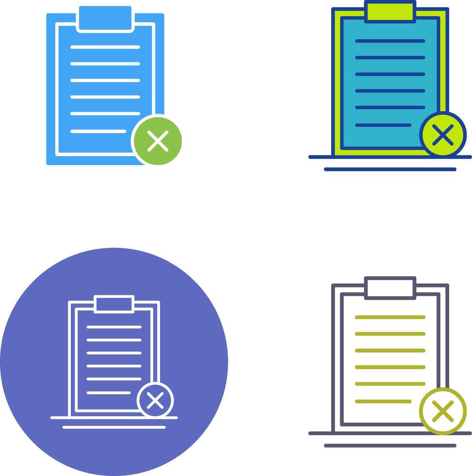 Rejected Icon Design vector