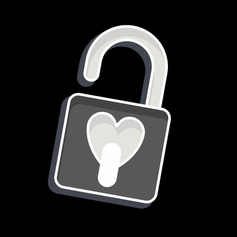 Icon Padlock. related to Security symbol. glossy style. simple design illustration vector