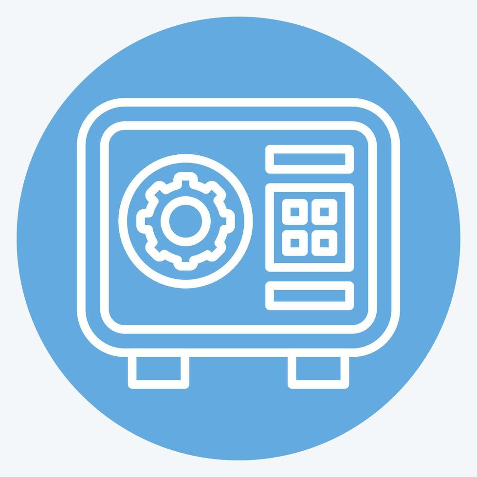 Icon Safebox. related to Security symbol. blue eyes style. simple design illustration vector