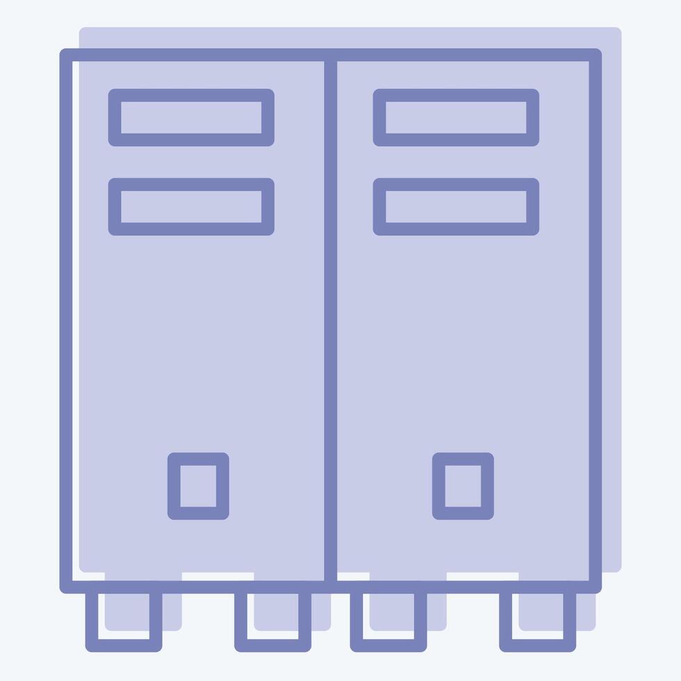 Icon Locker. related to Security symbol. two tone style. simple design illustration vector