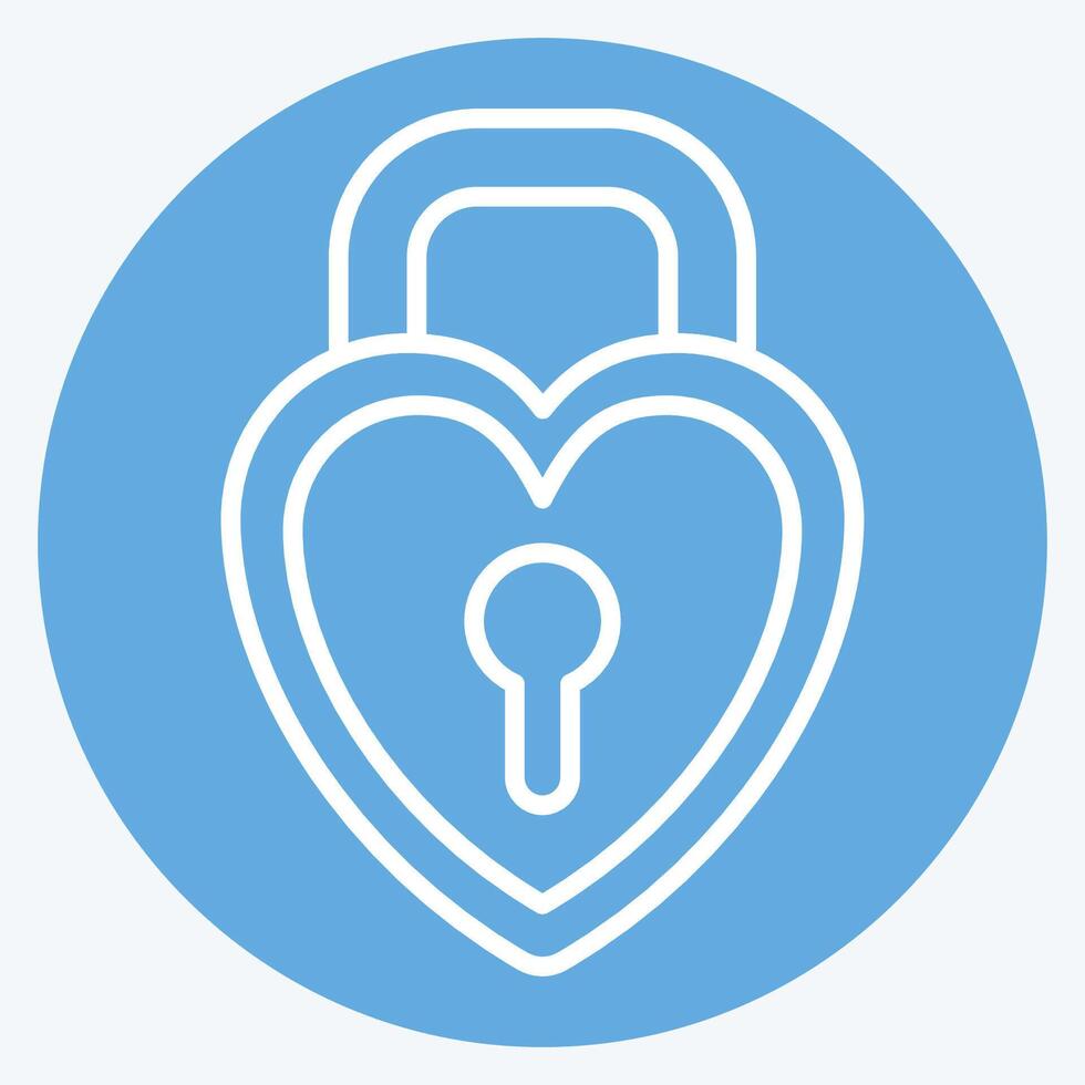 Icon Padlock 2. related to Security symbol. blue eyes style. simple design illustration vector