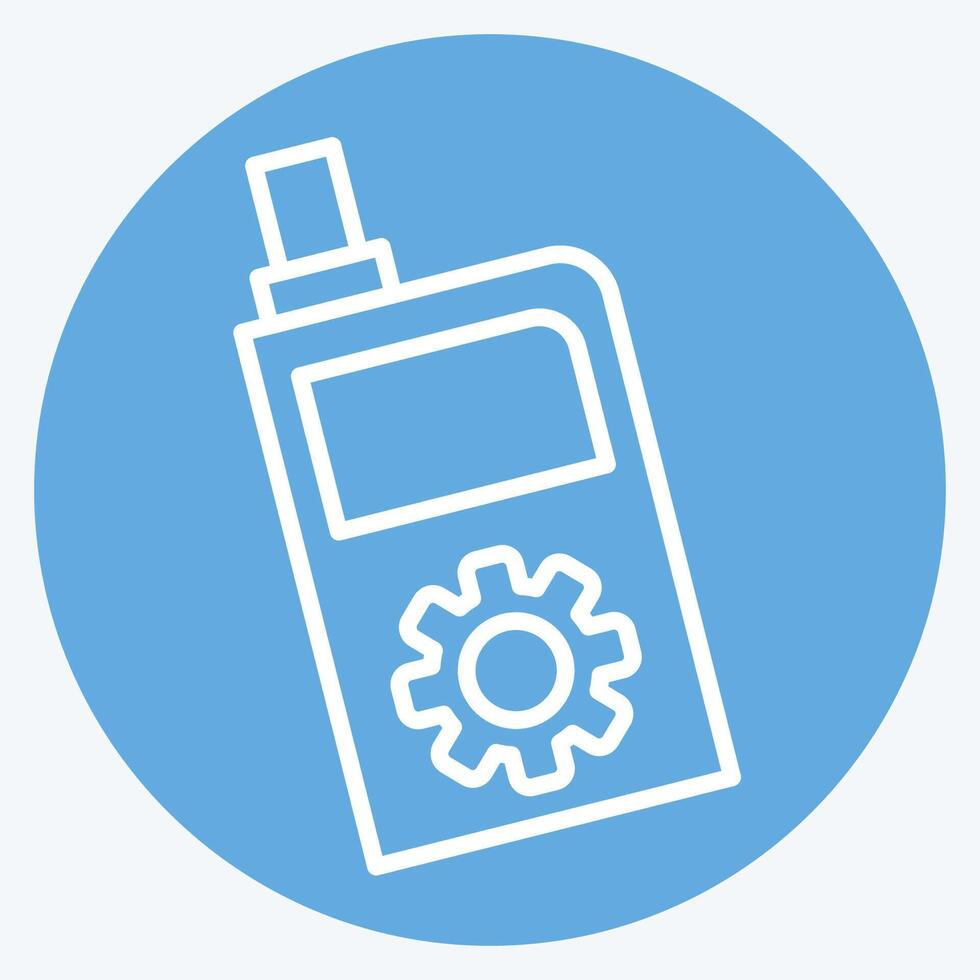 Icon Walkie Talkie. related to Security symbol. blue eyes style. simple design illustration vector