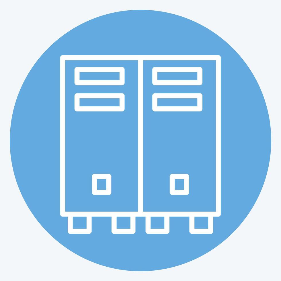 Icon Locker. related to Security symbol. blue eyes style. simple design illustration vector
