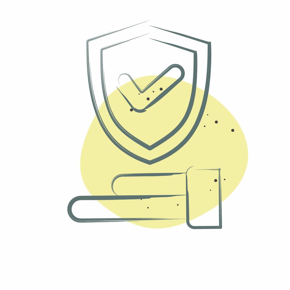 Icon Insurance. related to Security symbol. Color Spot Style. simple design illustration vector