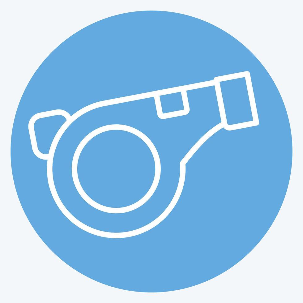 Icon Whistle. related to Security symbol. blue eyes style. simple design illustration vector