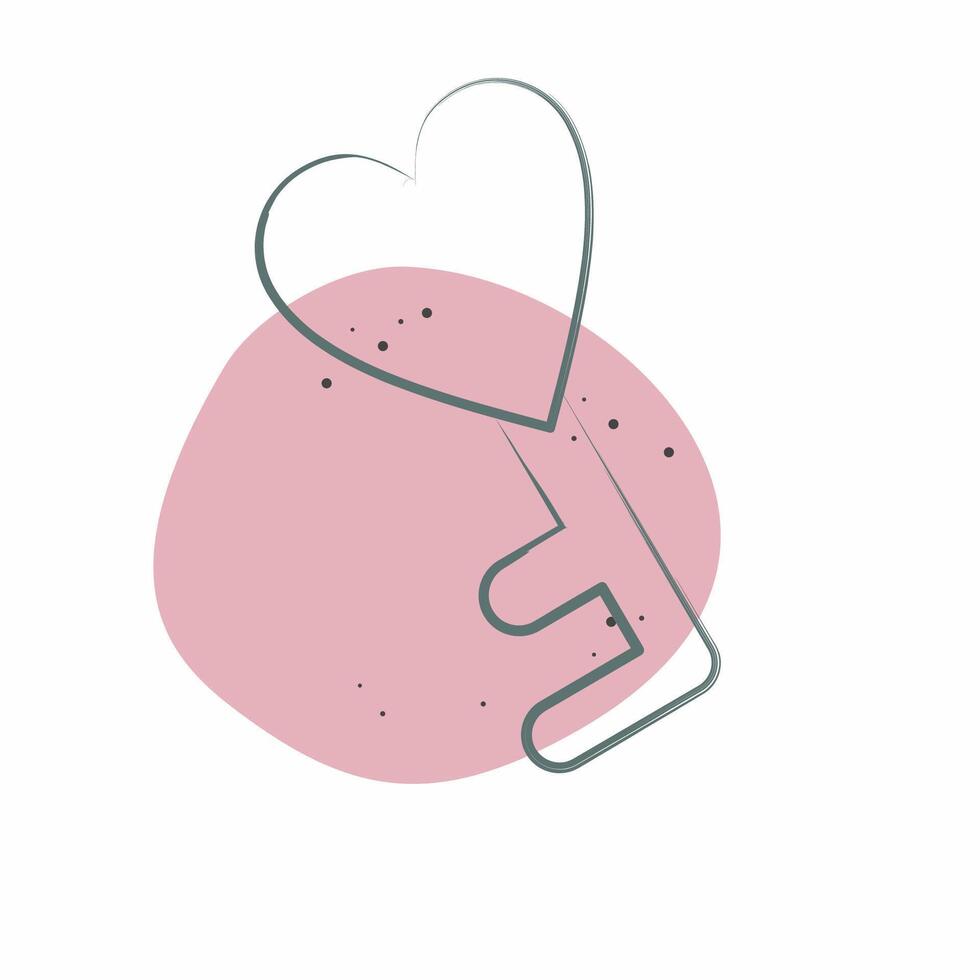 Icon Key. related to Security symbol. Color Spot Style. simple design illustration vector