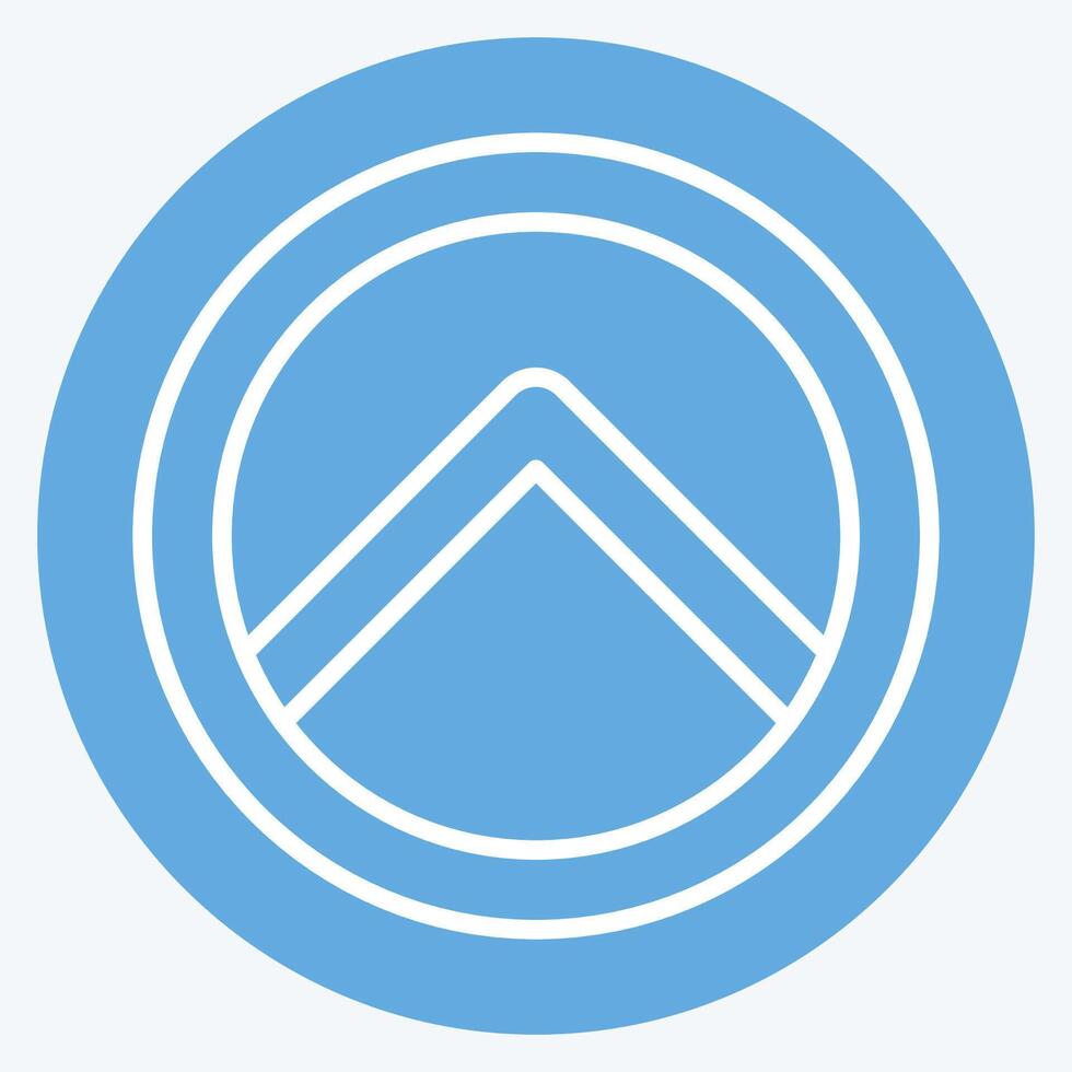 Icon Shield. related to Security symbol. blue eyes style. simple design illustration vector