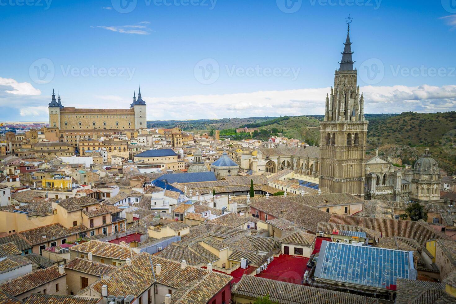 View at the skyline of Toledo in Spain photo