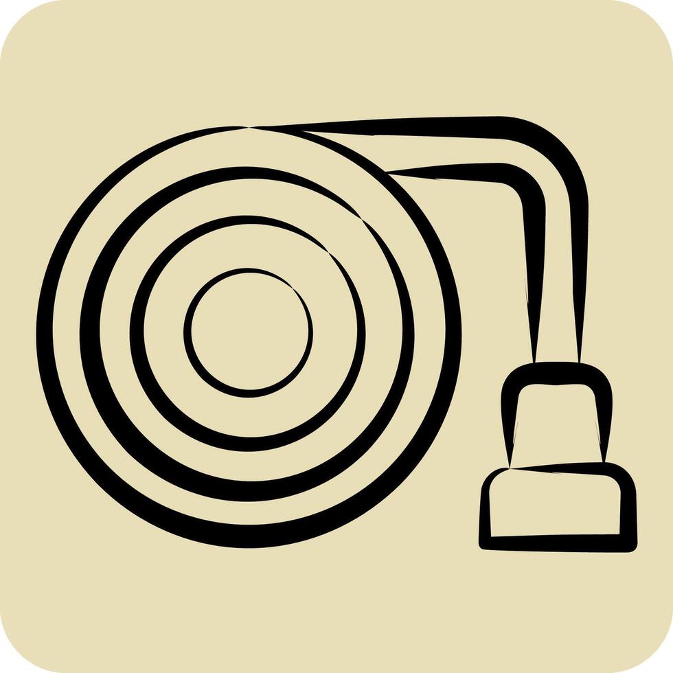 Icon Hose. related to Security symbol. hand drawn style. simple design illustration vector