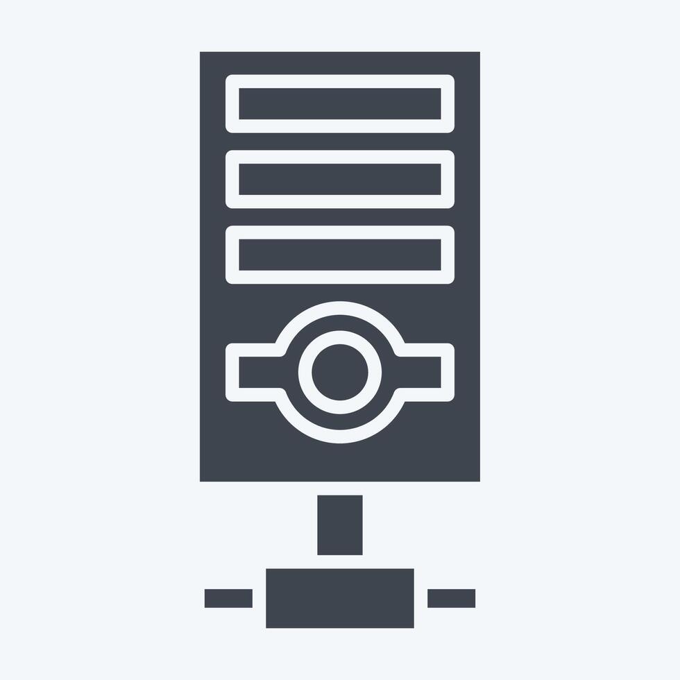 Icon Server. related to Security symbol. glyph style. simple design illustration vector
