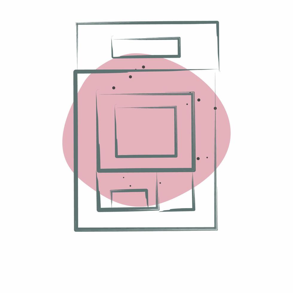 icono Cajero automático. relacionado a seguridad símbolo. color Mancha estilo. sencillo diseño ilustración vector