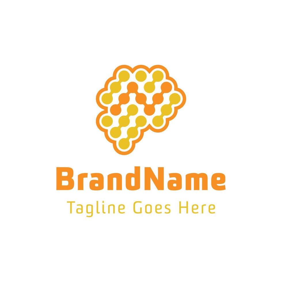 Letter N Brain Wave Logo, for business related to the brain with N initial vector