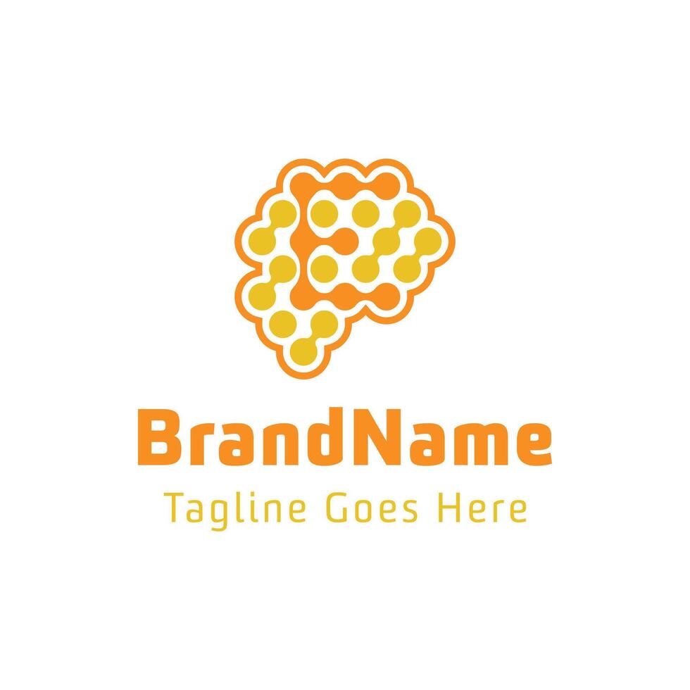 Letter E Brain Wave Logo, for business related to the brain with E initial vector