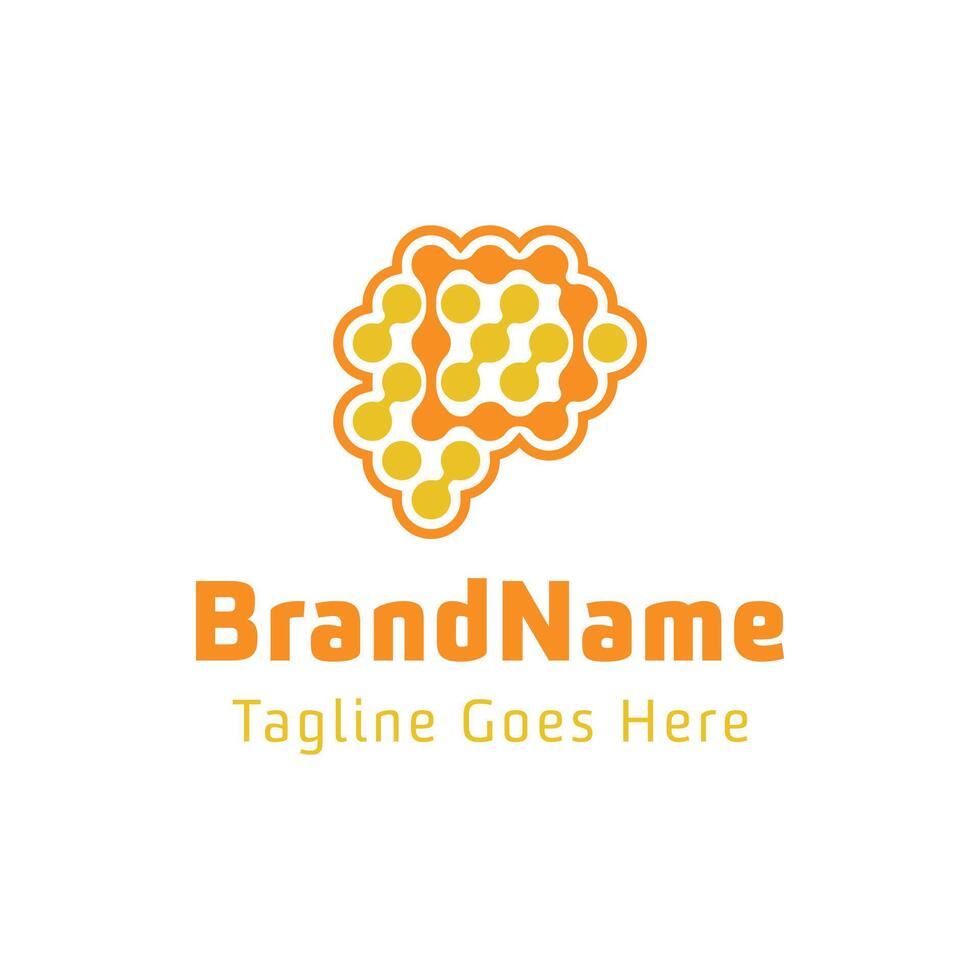 Letter D Brain Wave Logo, for business related to the brain with D initial vector