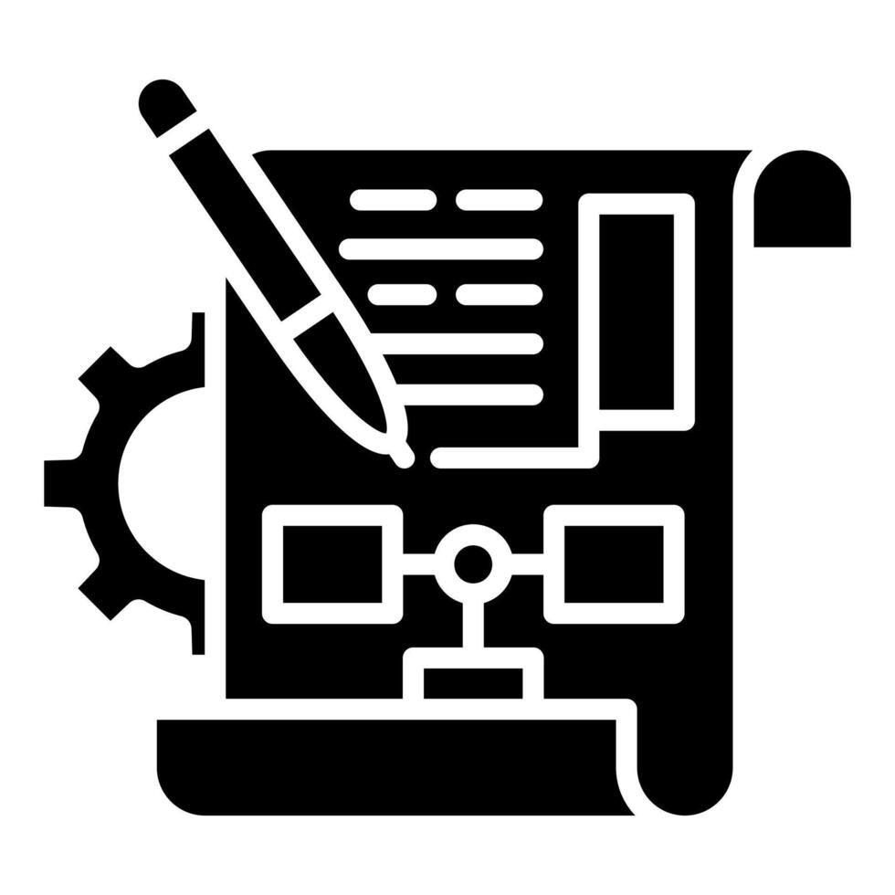 Strategic Planning icon line illustration vector