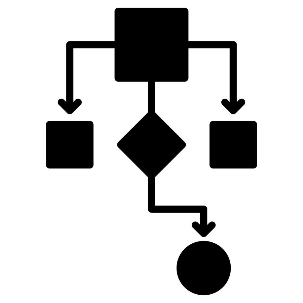 Process Flow icon line illustration vector