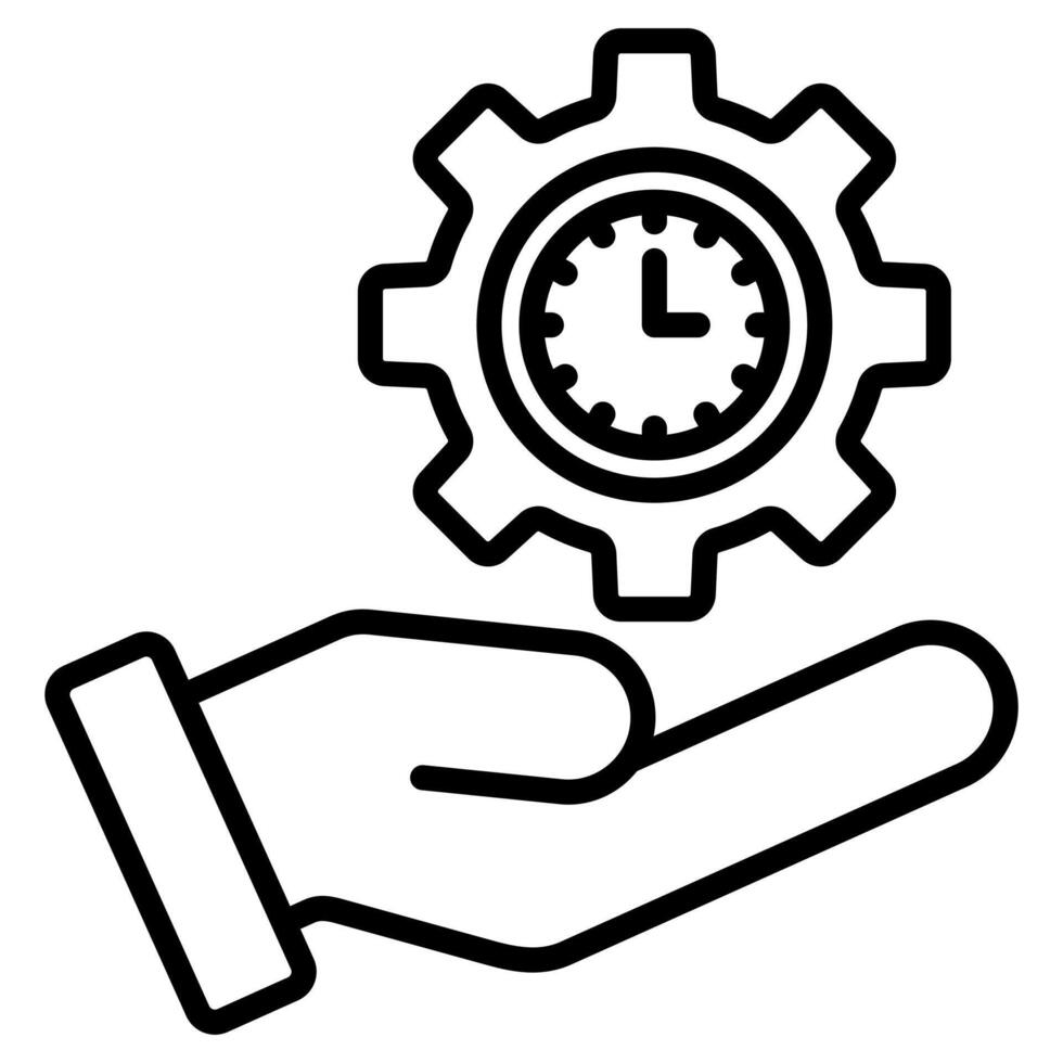 Time Management icon line illustration vector