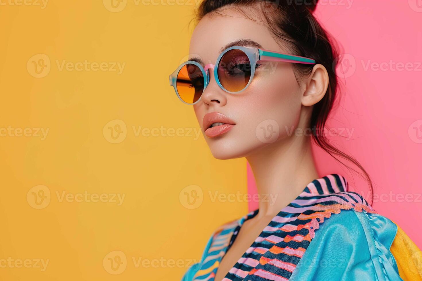 Woman wearing sunglasses photo