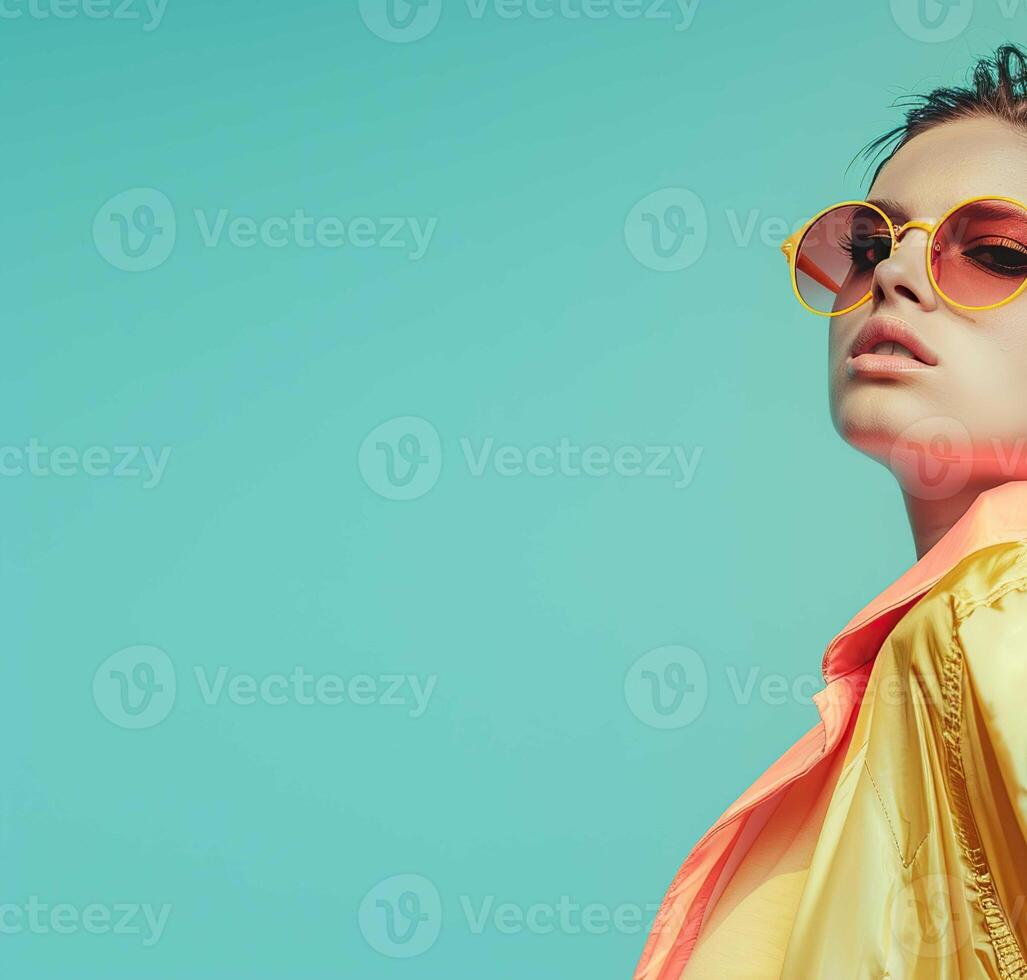 Woman wearing sunglasses photo