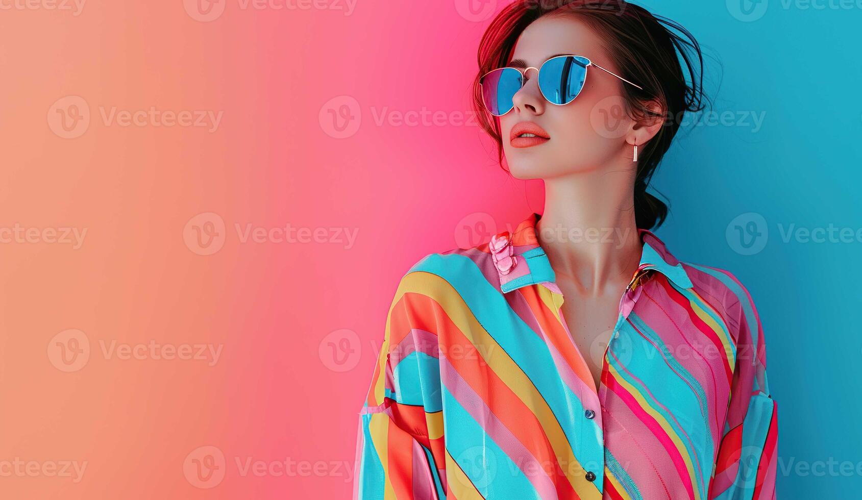 Woman wearing sunglasses photo