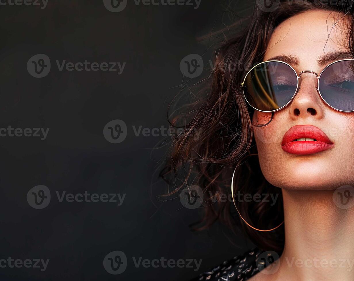 Woman wearing sunglasses photo