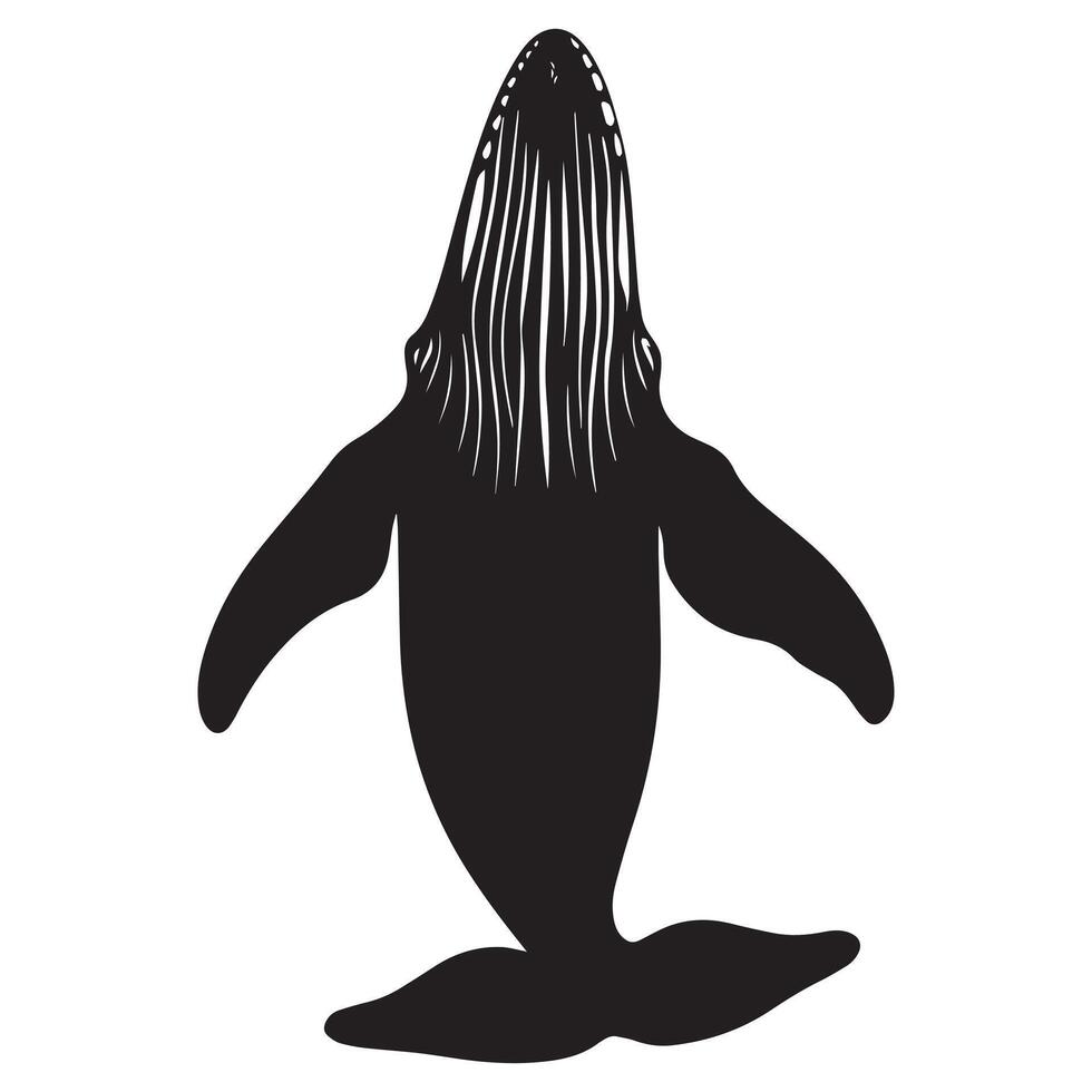 Whale silhouette - stance whale illustration vector