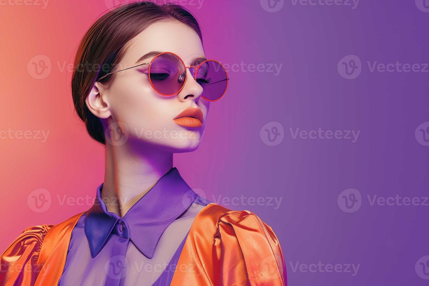 Woman wearing sunglasses photo