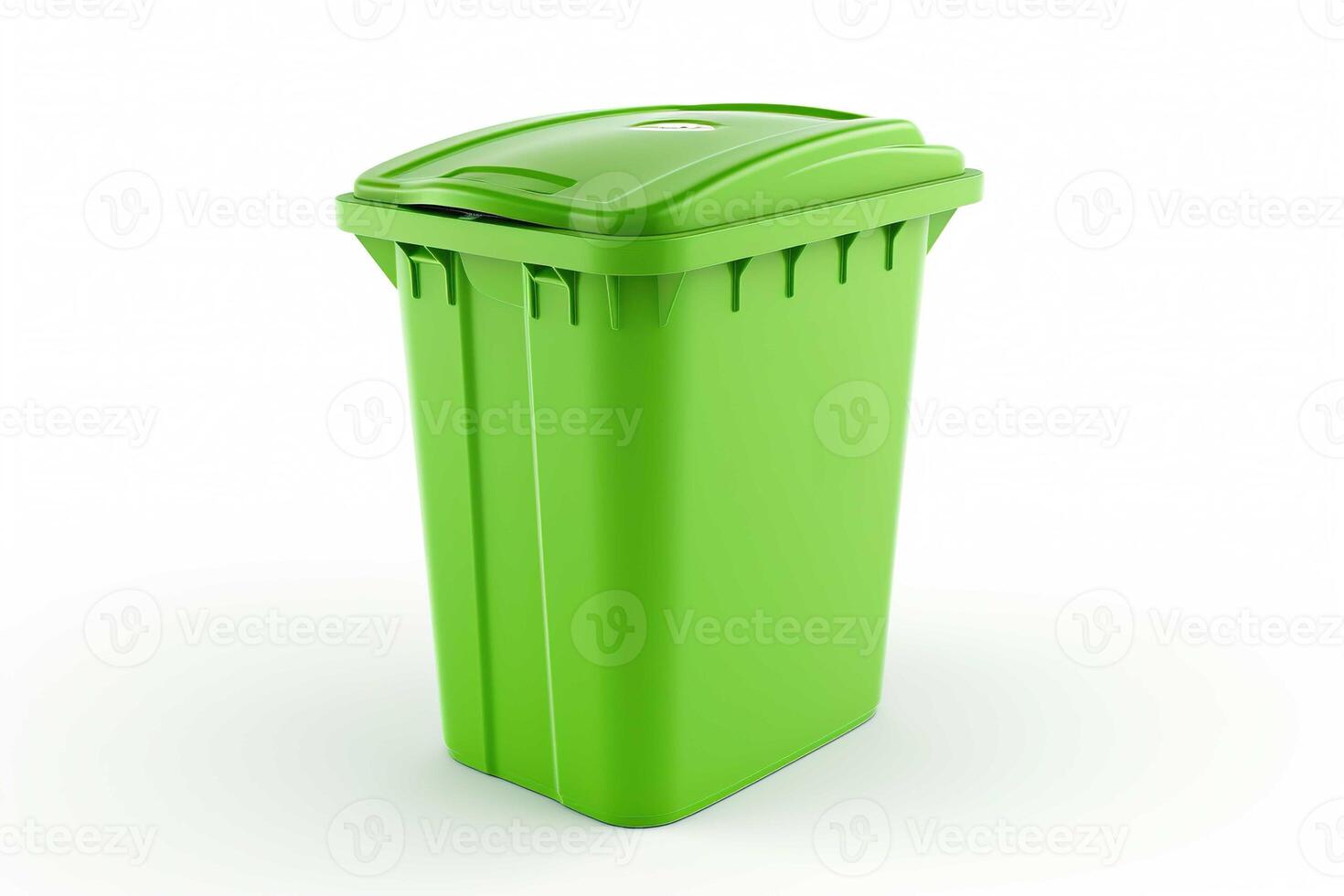 Recycle bin, isolated on white photo