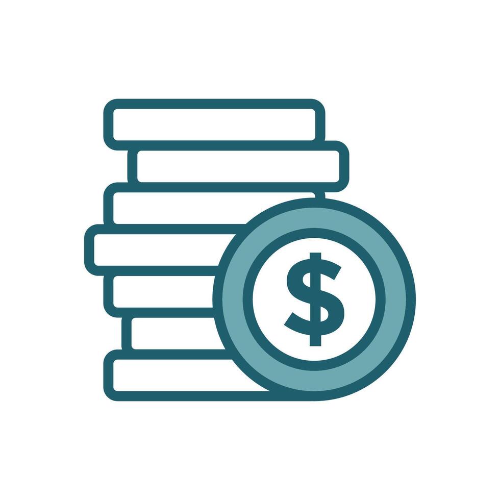 coin icon design template simple and clean vector