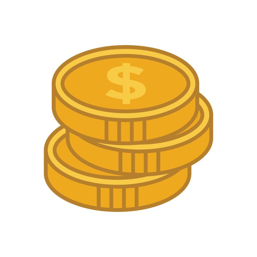 coin icon design template simple and clean vector