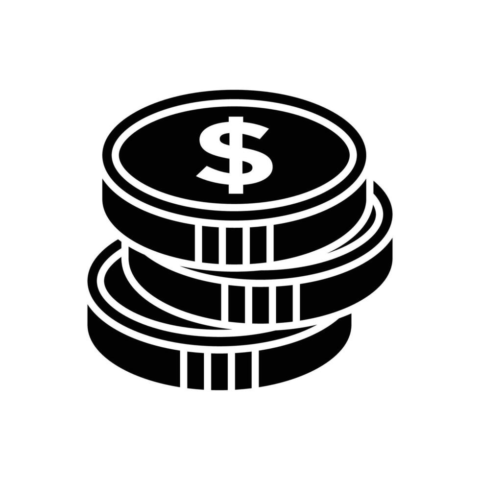 coin icon design template simple and clean vector