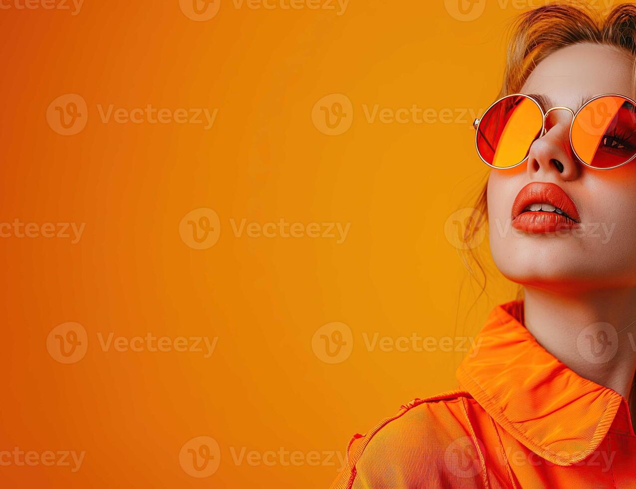 Woman wearing sunglasses photo