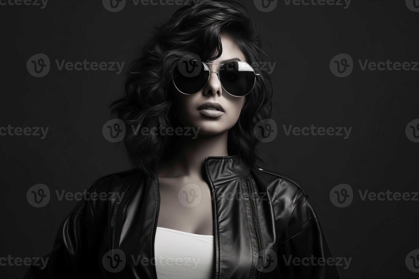 South Asian Girl Wearing Sunglasses photo