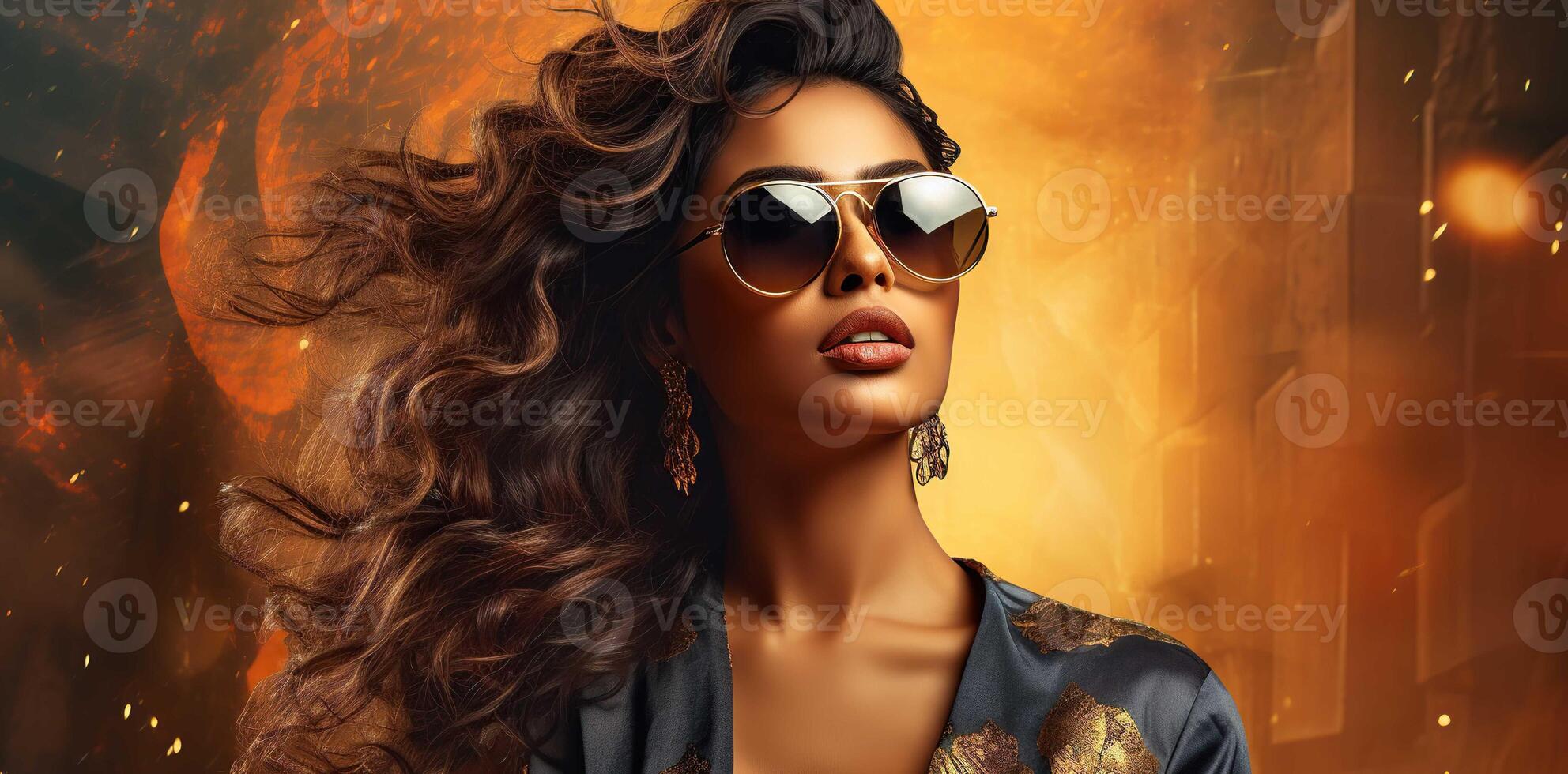 South Asian Girl Wearing Sunglasses photo