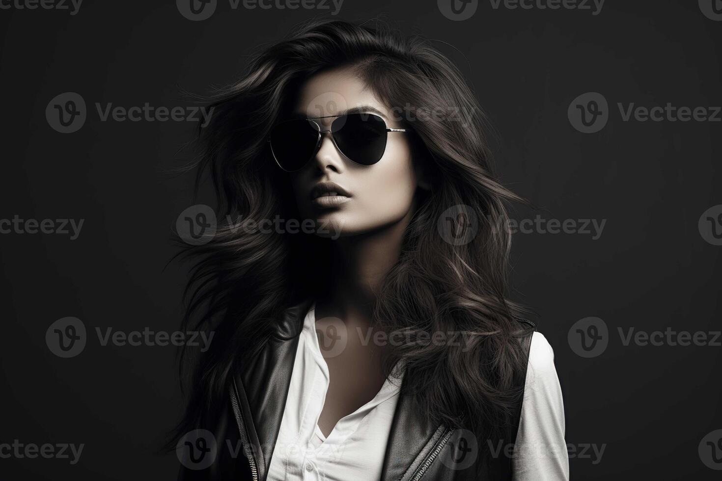 South Asian Girl Wearing Sunglasses photo