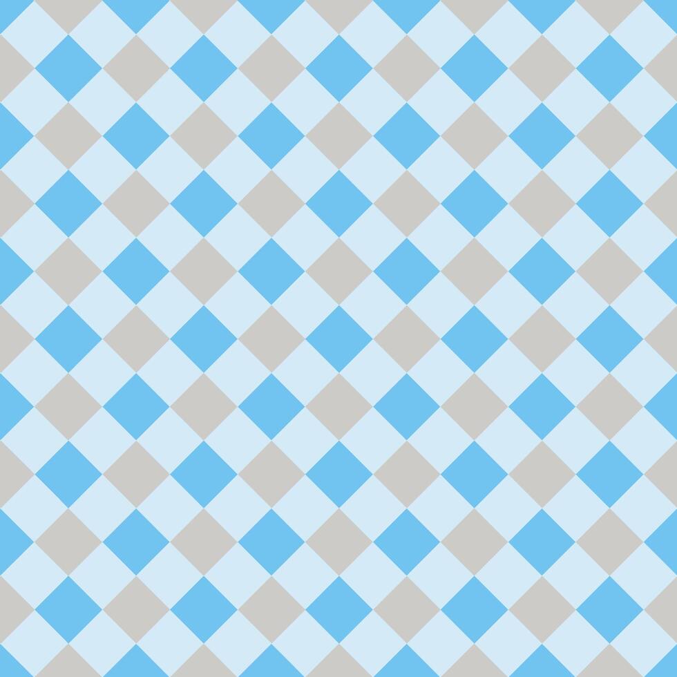 Gingham seamless pattern Texture blue color from rhombus and squares for textile products vector