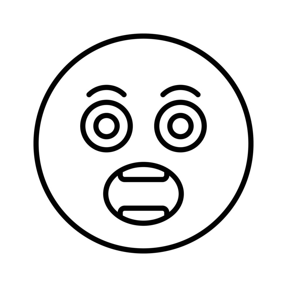 Oh My God expression emoji design, editable vector