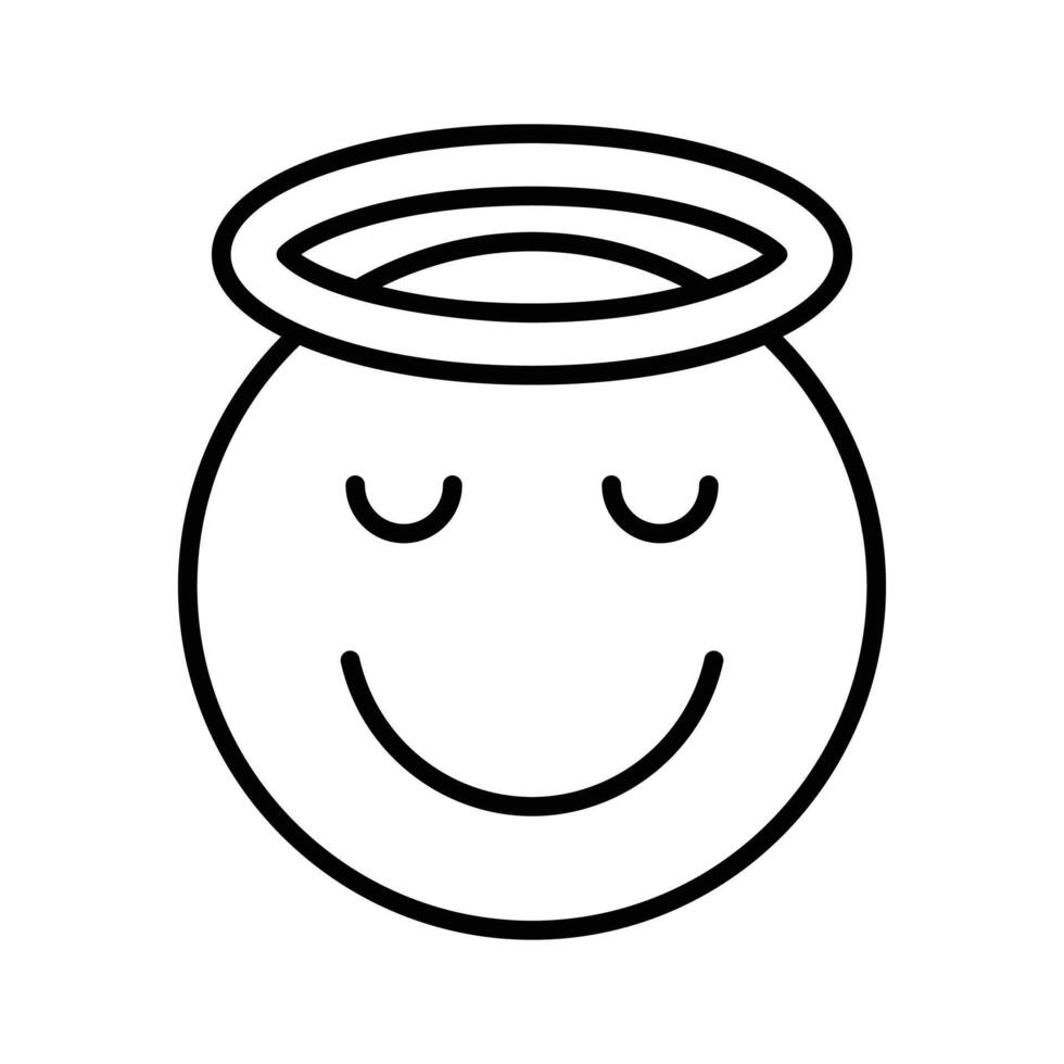 Perfectly designed icon of angel emoji, ready to use vector