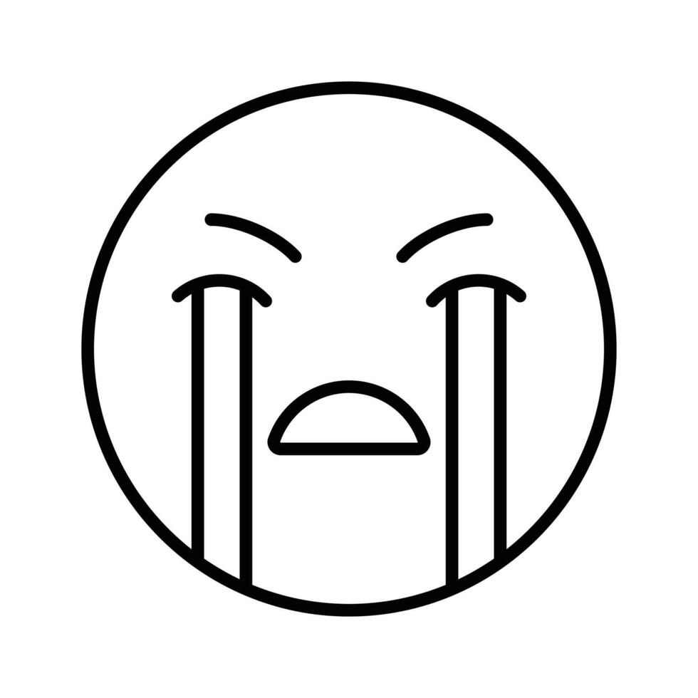 Get this amazing crying emoji design, customizable vector