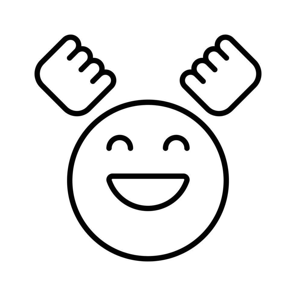 Enthusiastic emoji icon, happy face design vector