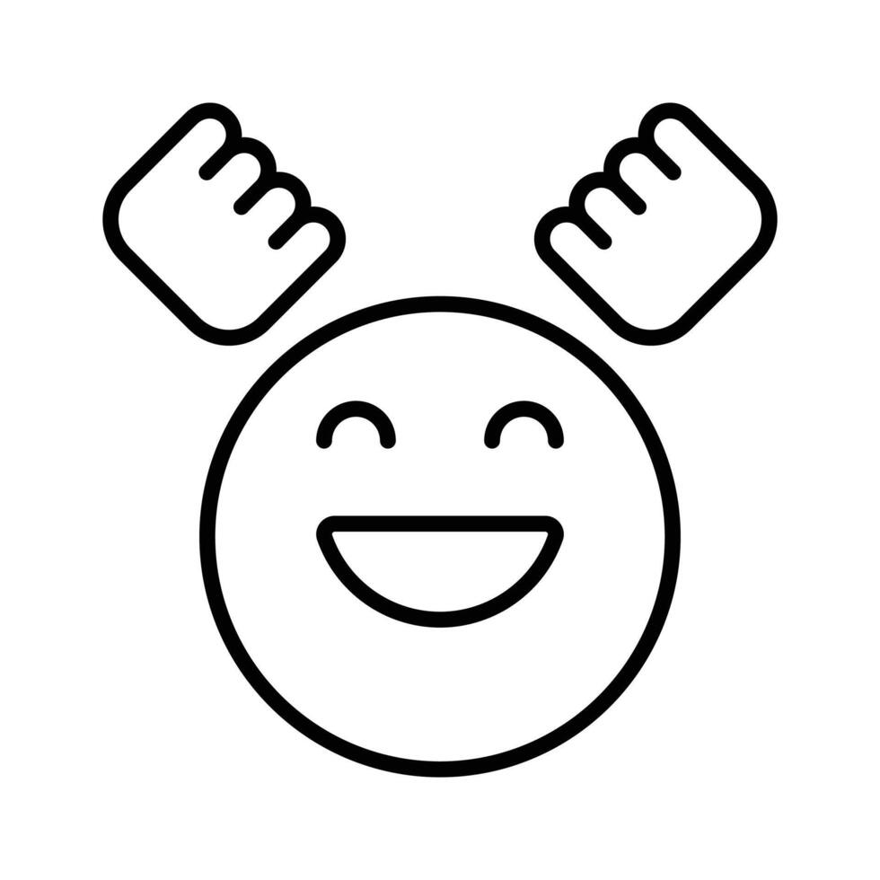 Enthusiastic emoji icon, happy face design vector