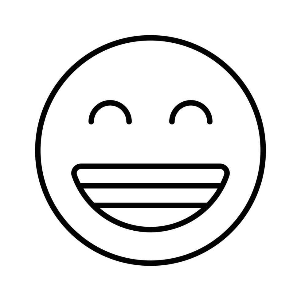 Enthusiastic emoji icon, happy face design vector