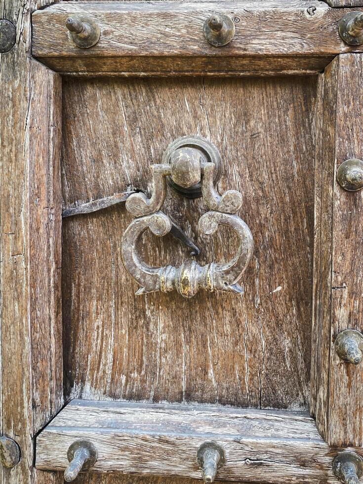 Old door knobs background and texture photo