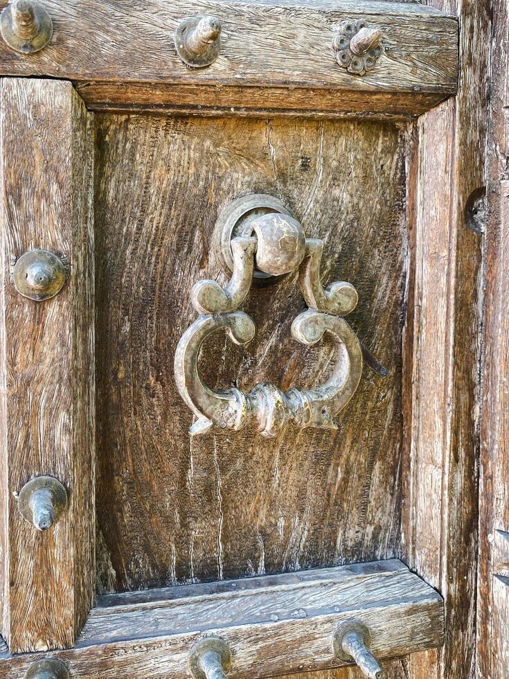 Old door knobs background and texture photo