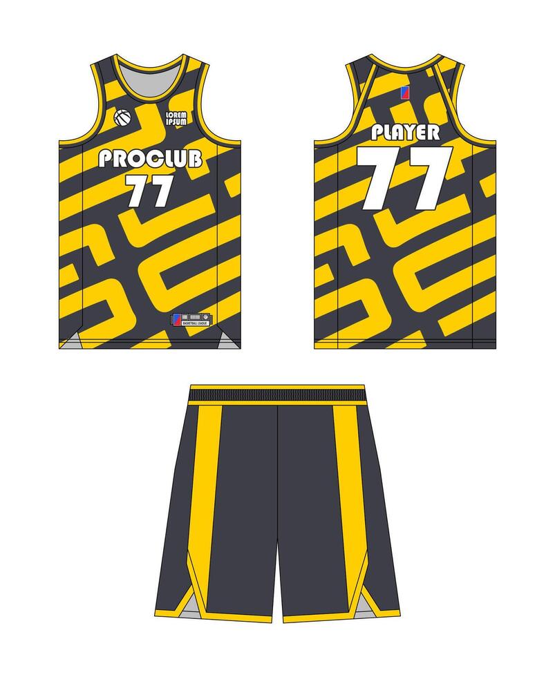 Jersey basketball template design. Basketball uniform mockup design. Concpet design basketball jersey. vector