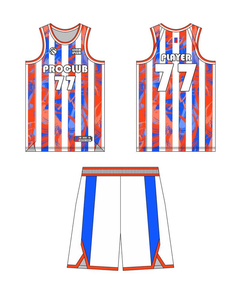 Jersey basketball template design. Basketball uniform mockup design. Concept design basketball jersey. vector