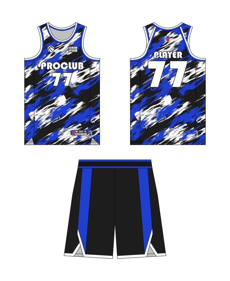 Jersey basketball template design. Basketball uniform mockup design. Concpet design basketball jersey. vector
